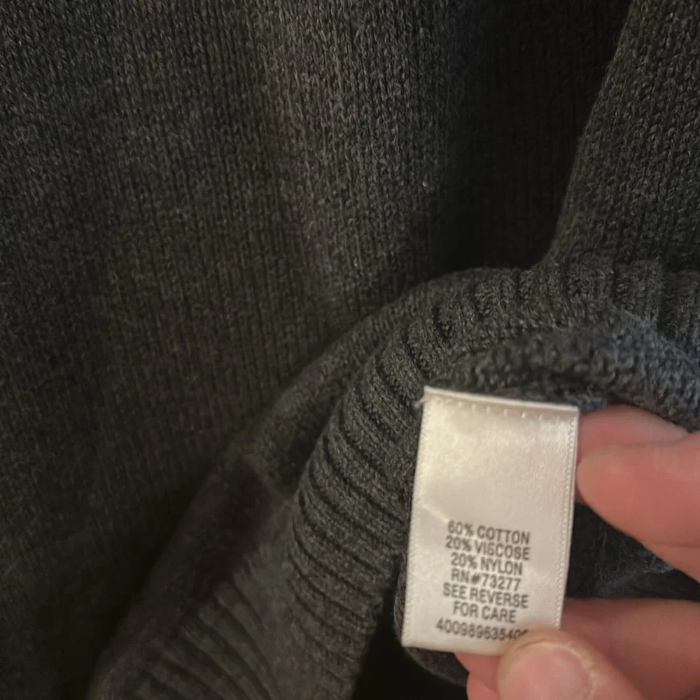 Croft & Barrow Men’s Mockneck Zip Sweater New Gray Size XXL Tall Long